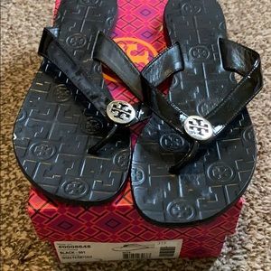 Tory Burch Black Thong Sandals